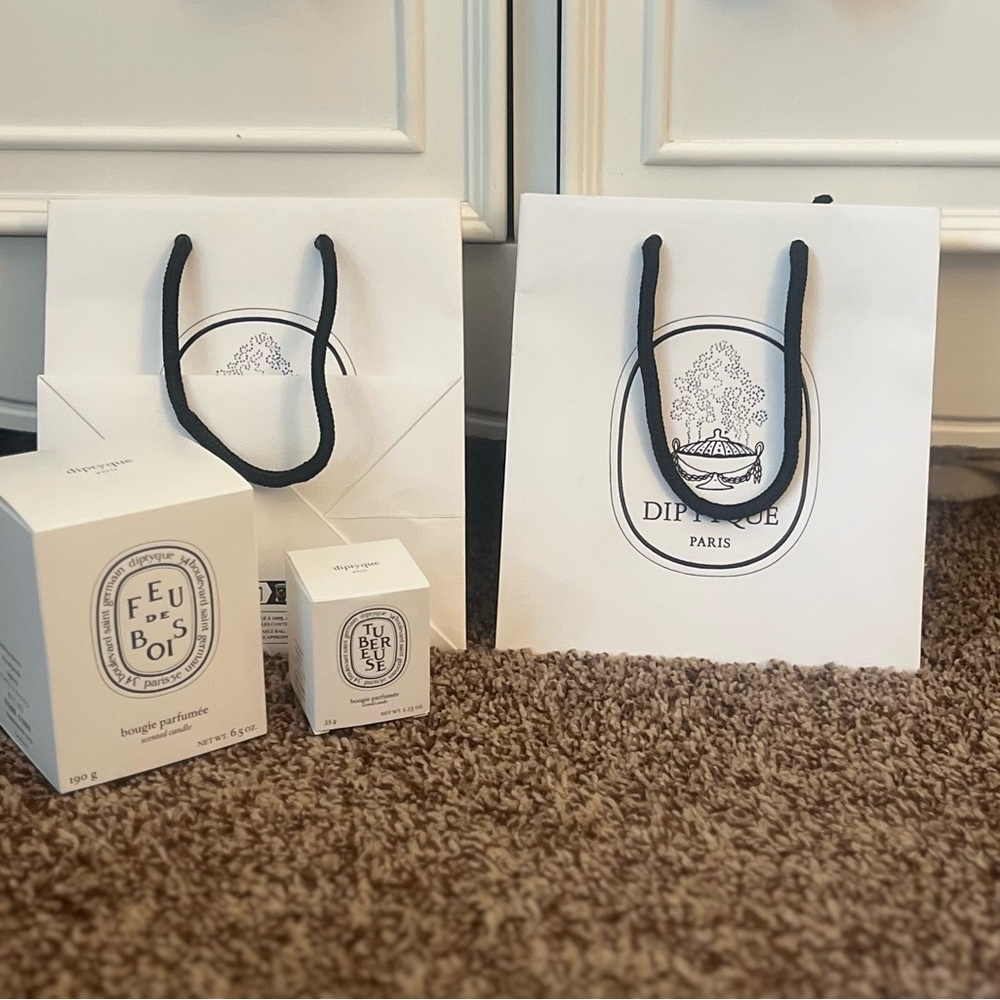 Diptyque White and Black Candle Set